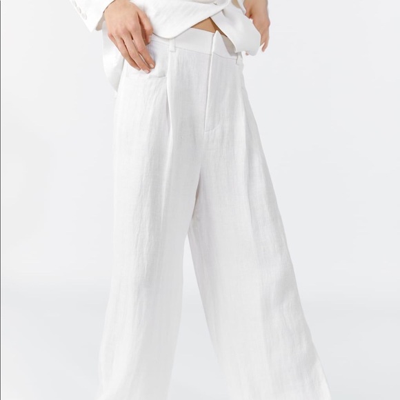 Zara white linen pants Clearance